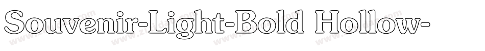 Souvenir-Light-Bold Hollow字体转换